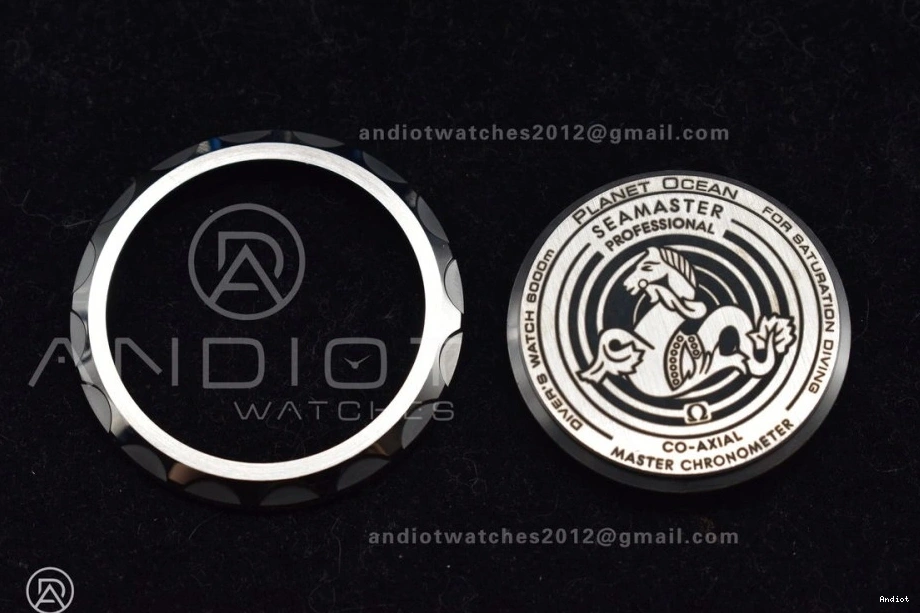 6000M Ceramic SS Black on 1:1 Bezel TF Blue Black Best Edition Deep A2824 Dial Ultra Seamaster Rubber Strap 1220